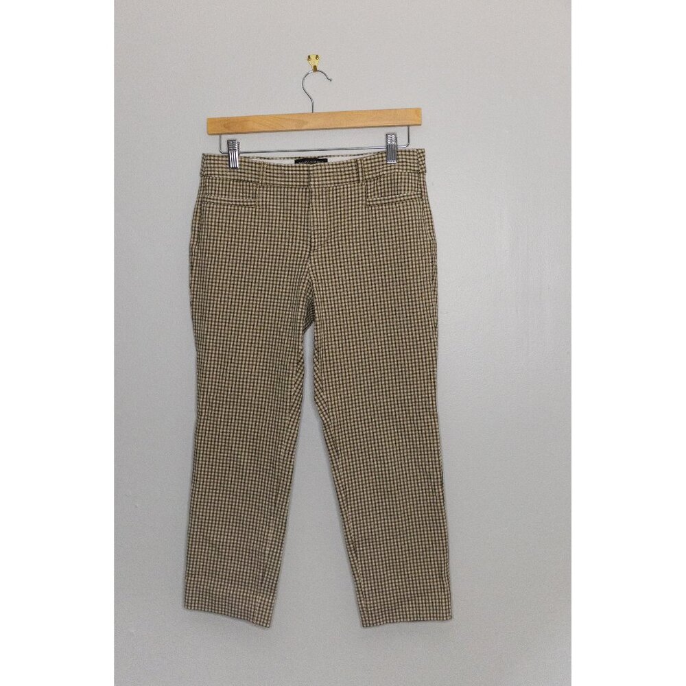 Banana Republic Plaid Sloan Trousers Sz 4 Petite